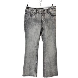 Chico's Jeans Platinum Ultimate Fit Barely Flare Denim Silver (acid wash black)